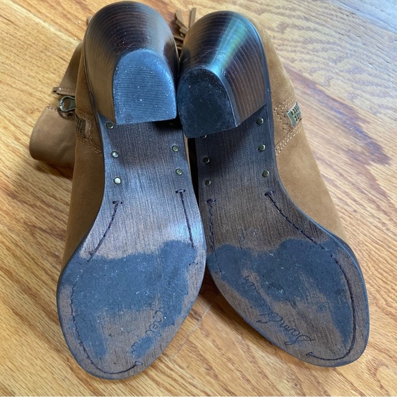 Sam Edelman Boots Women’s 6.5 Leather Suede Fringe Louie Side Zip Western - Picture 11 of 12